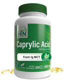 Health Thru Nutrition Caprylic Acid Softgels 600mg front view