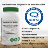 Health Thru Nutrition CoQ10 Kaneka Ubiquinol softgels on a table