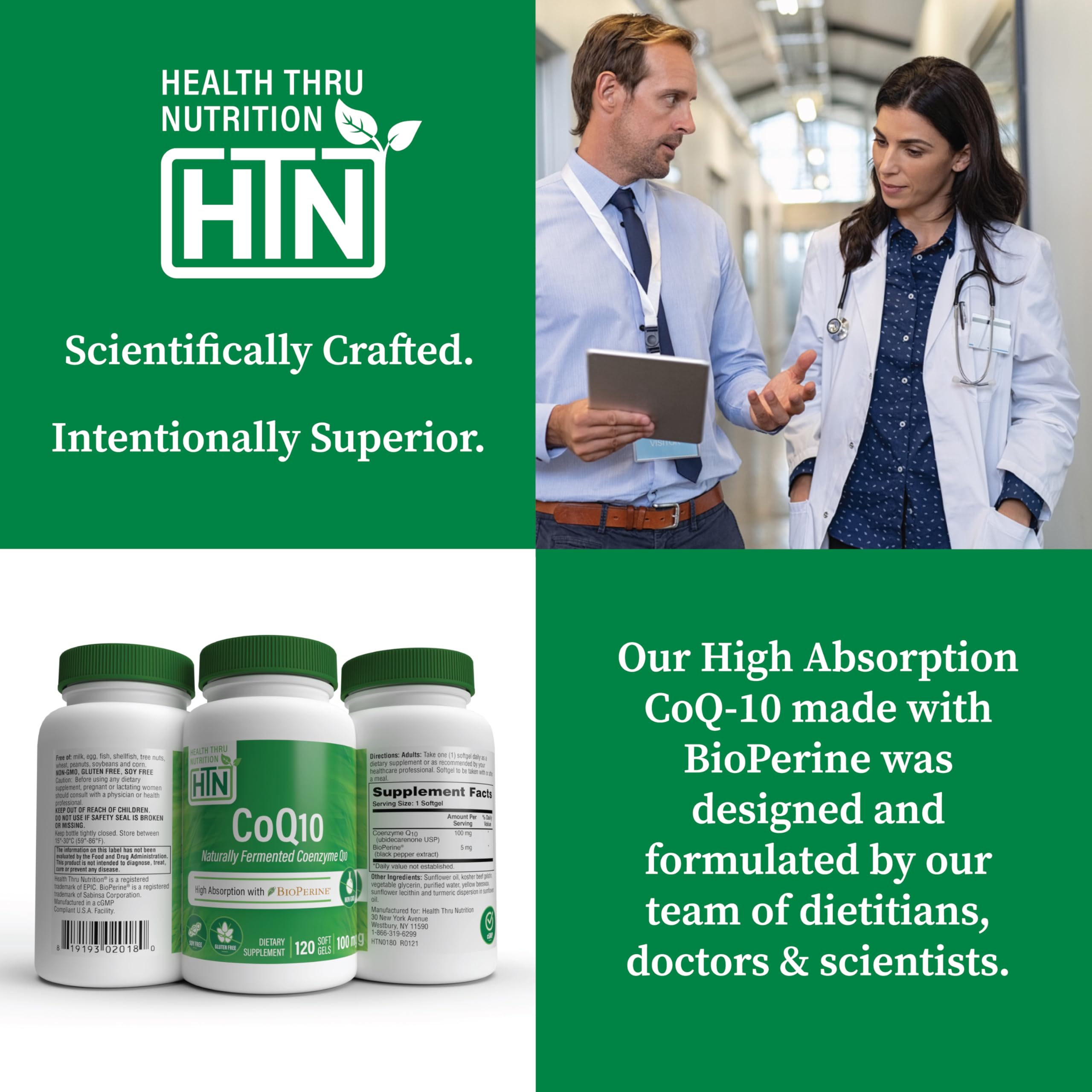 Health Thru Nutrition CoQ10 Softgels close-up of softgel