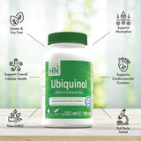 Health Thru Nutrition CoQ10 Ubiquinol capsules back view