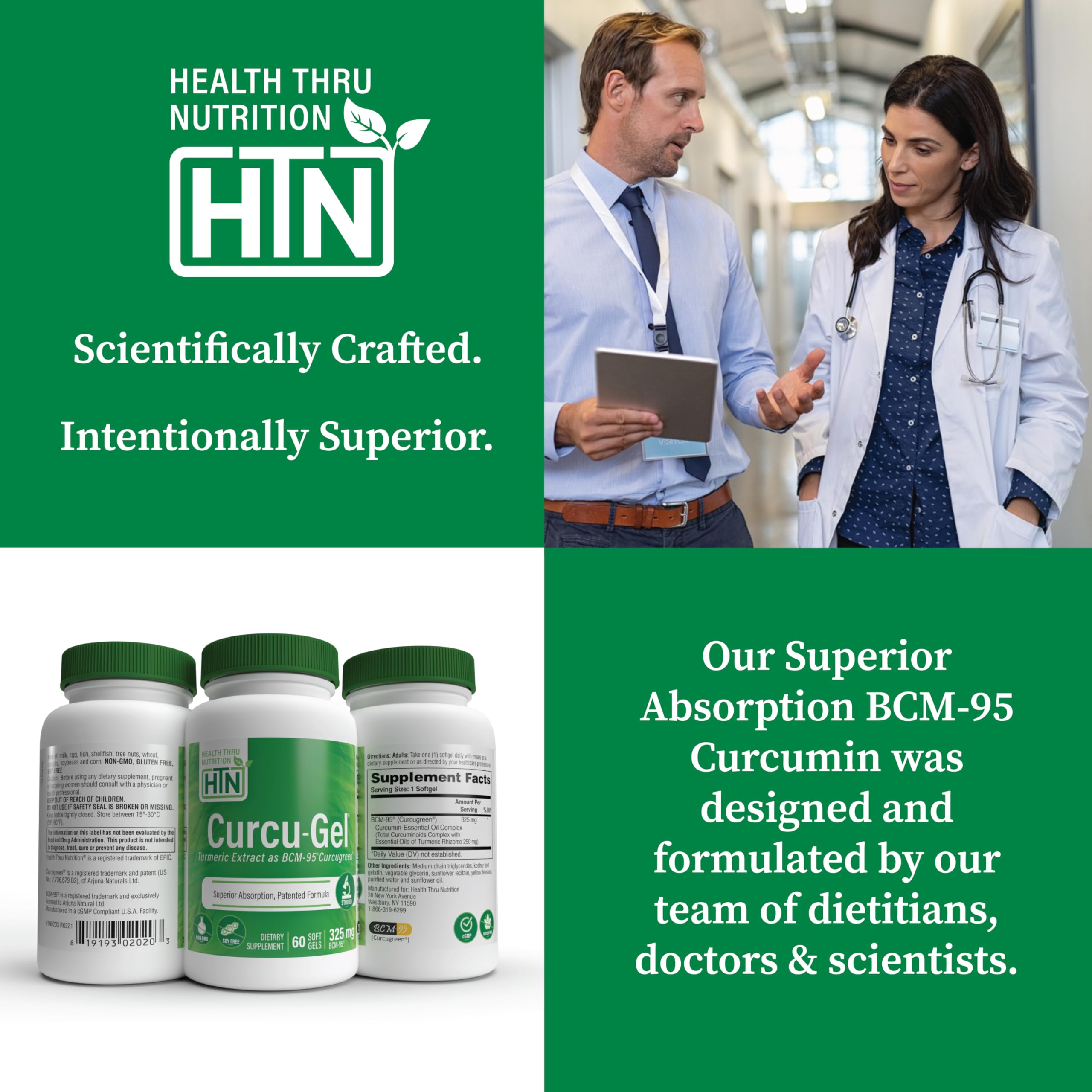 Health Thru Nutrition Curcumin BCM-95 label details
