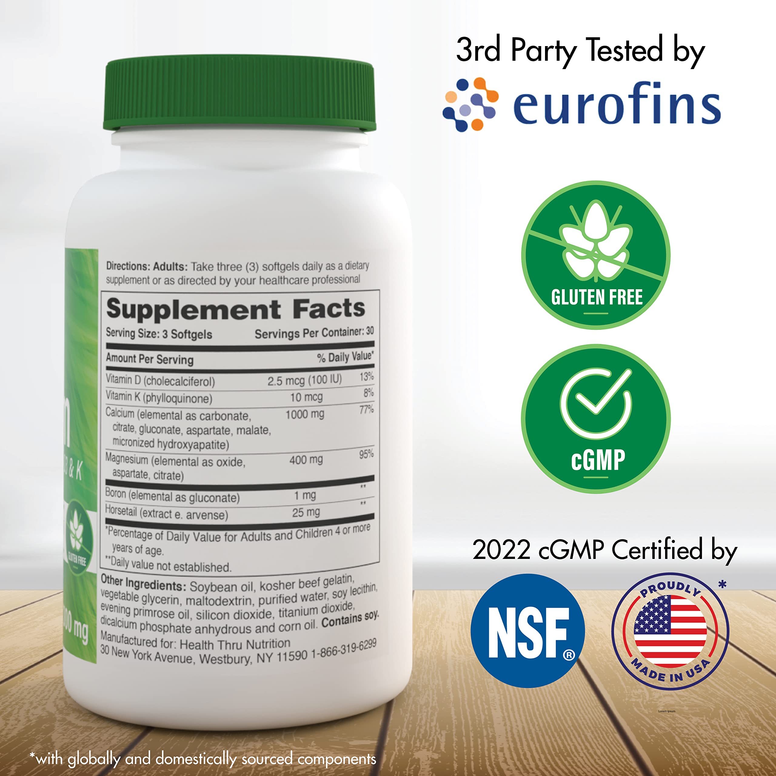 Health Thru Nutrition Liquid Calcium Softgels ingredients list