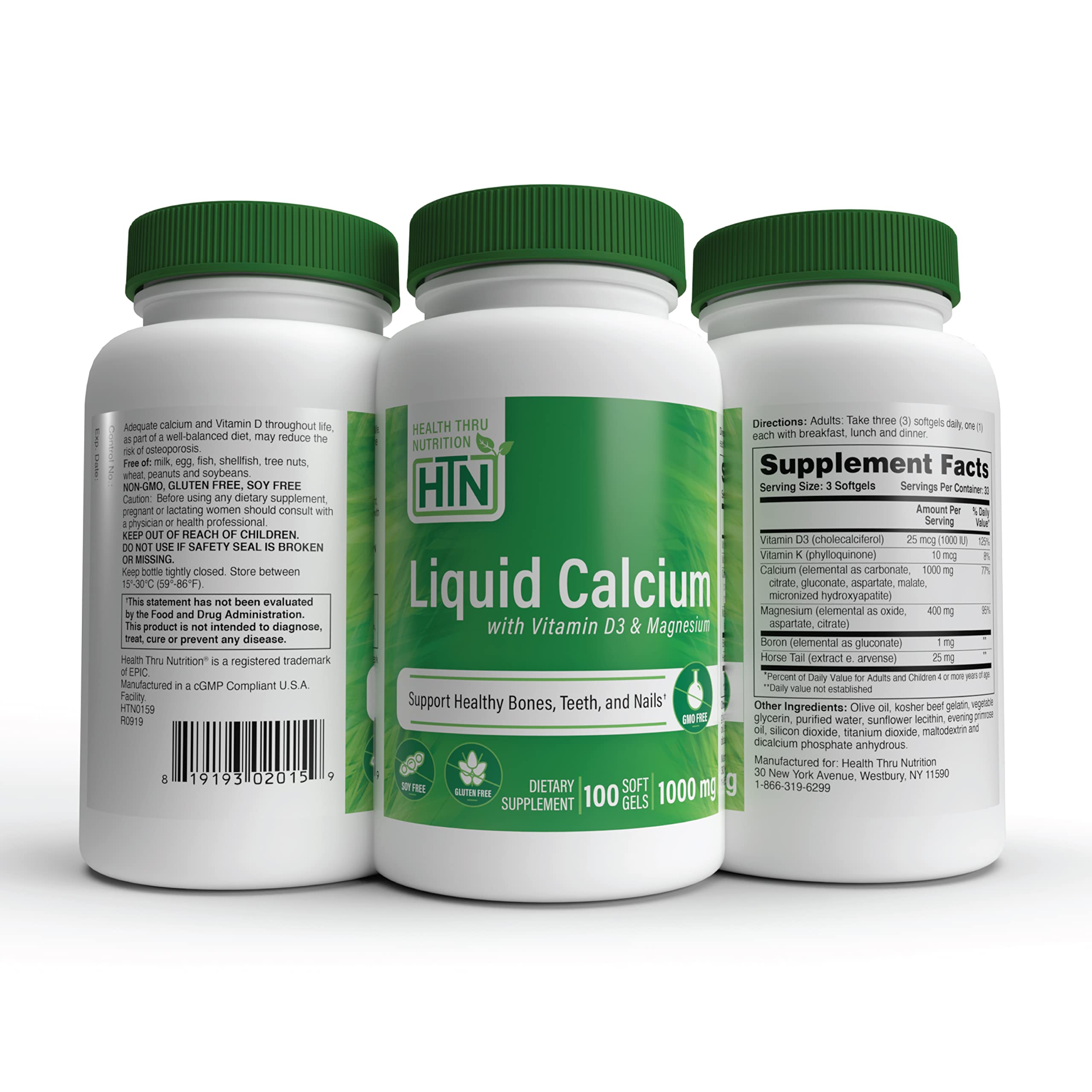 Health Thru Nutrition Liquid Calcium Softgels ingredients list