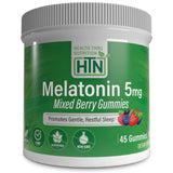 Health Thru Nutrition Melatonin Gummies 5mg 45 Count Mixed Berry front view