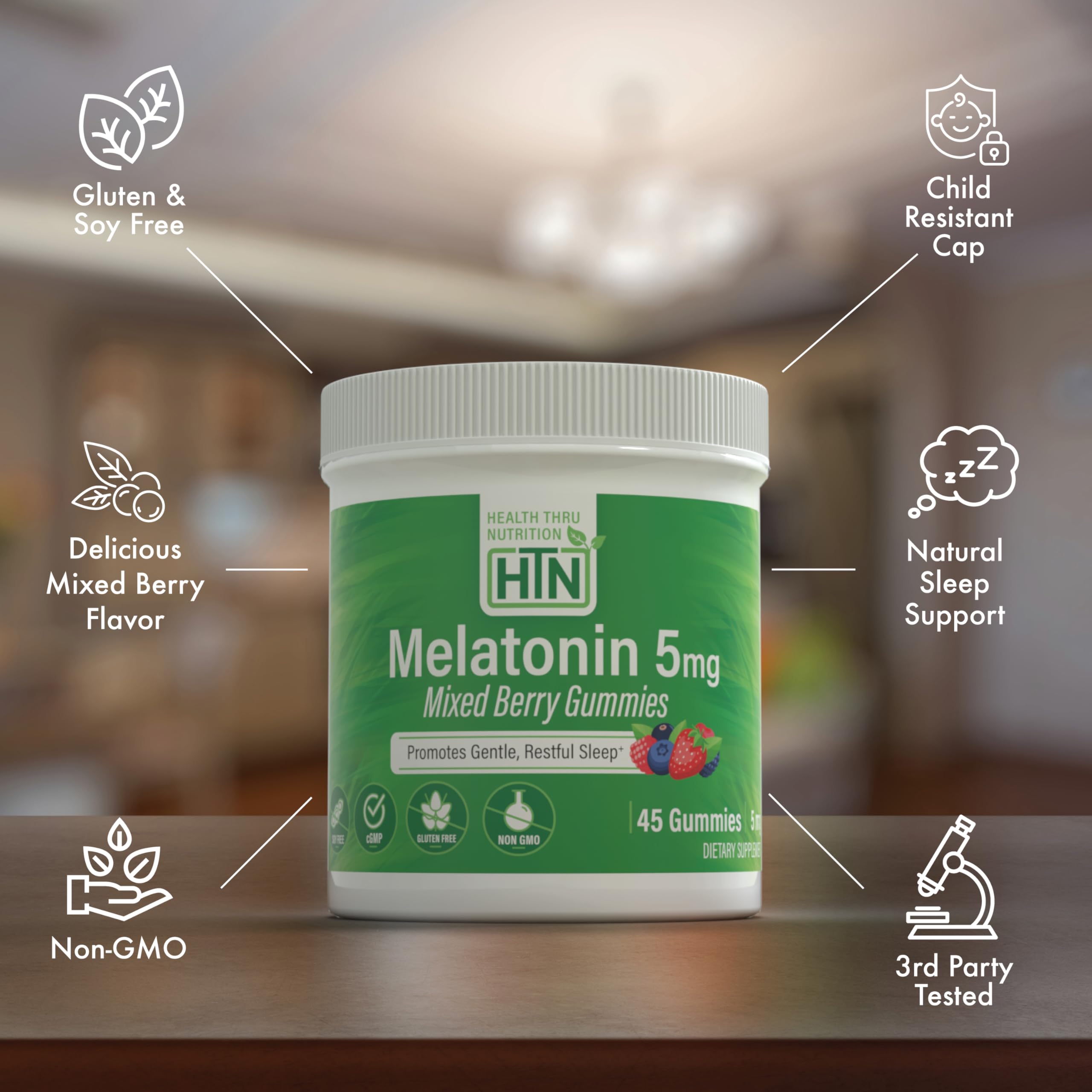 Health Thru Nutrition Melatonin Gummies 5mg serving size
