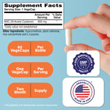 Health Thru Nutrition N-Acetyl Cysteine 600mg capsule side view