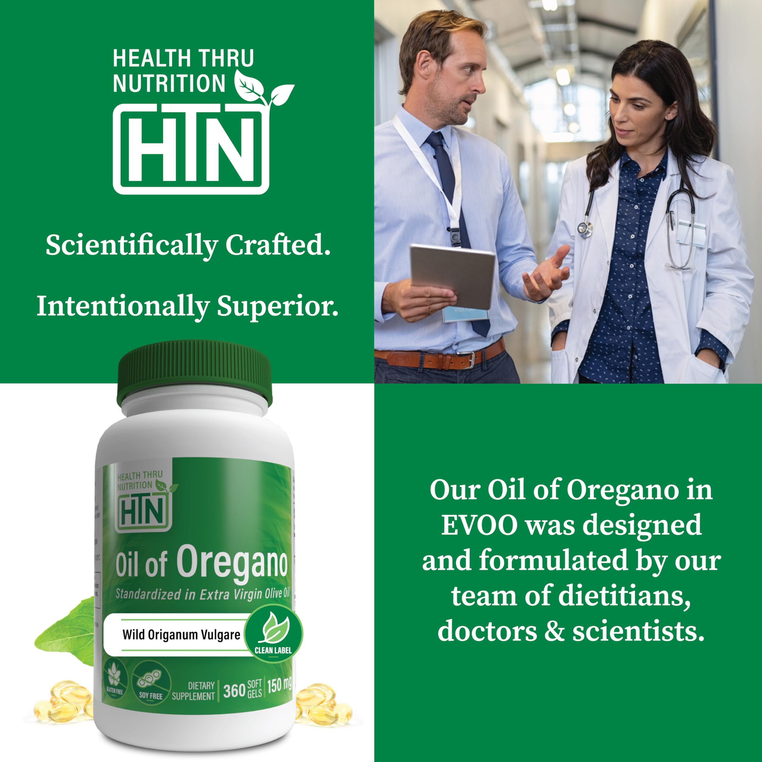 Health Thru Nutrition Oil of Oregano 150mg ingredients list