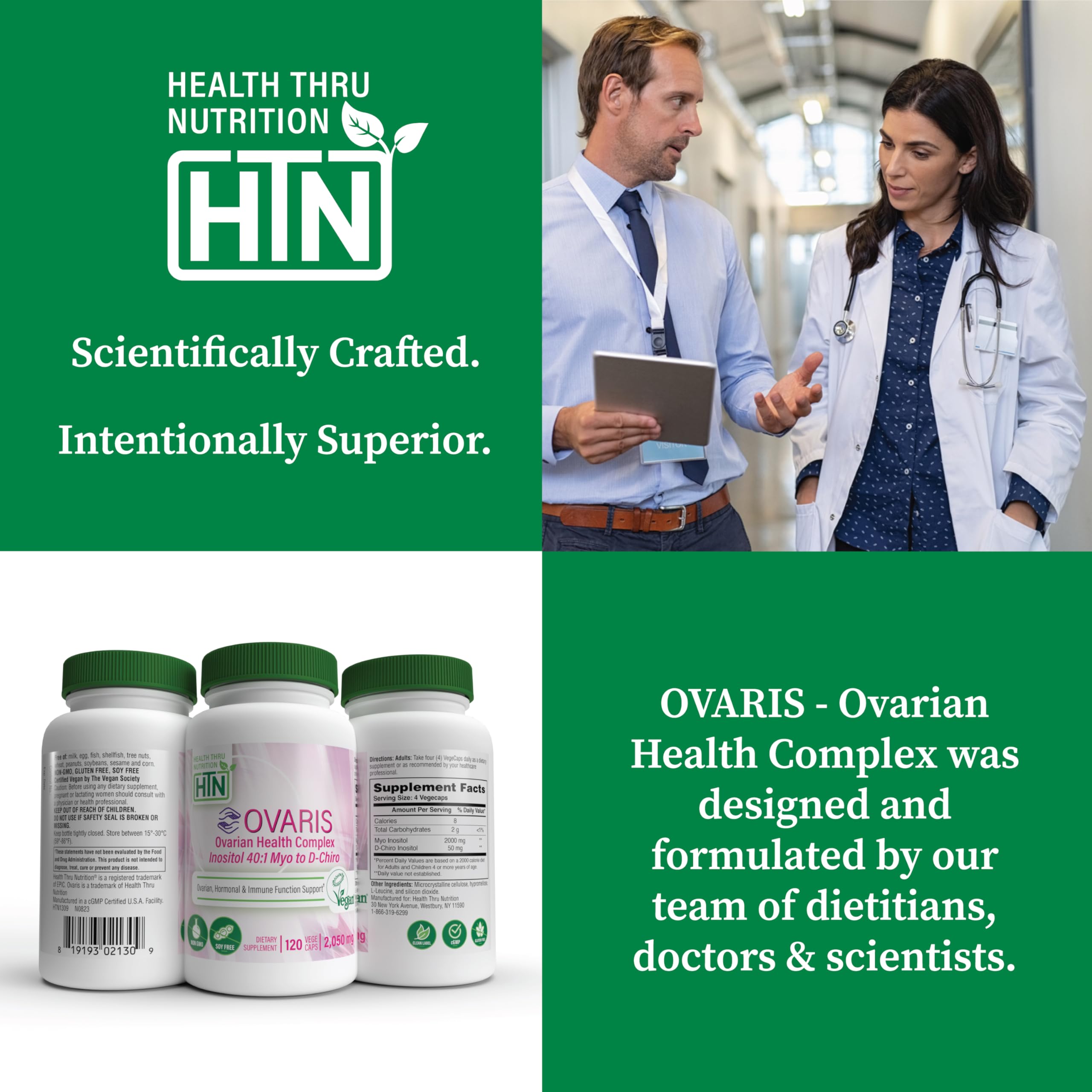 Health Thru Nutrition OVARIS Ovarian Health Complex 132g ingredients list