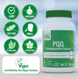 Health Thru Nutrition PureQQ PQQ 20mg supplement back view
