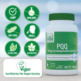 Health Thru Nutrition PureQQ PQQ Supplement bottle side view