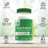 Health Thru Nutrition ResVida Resveratrol Softgels bottle side view