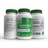 Health Thru Nutrition ResVida Resveratrol Softgels packaging with ingredients
