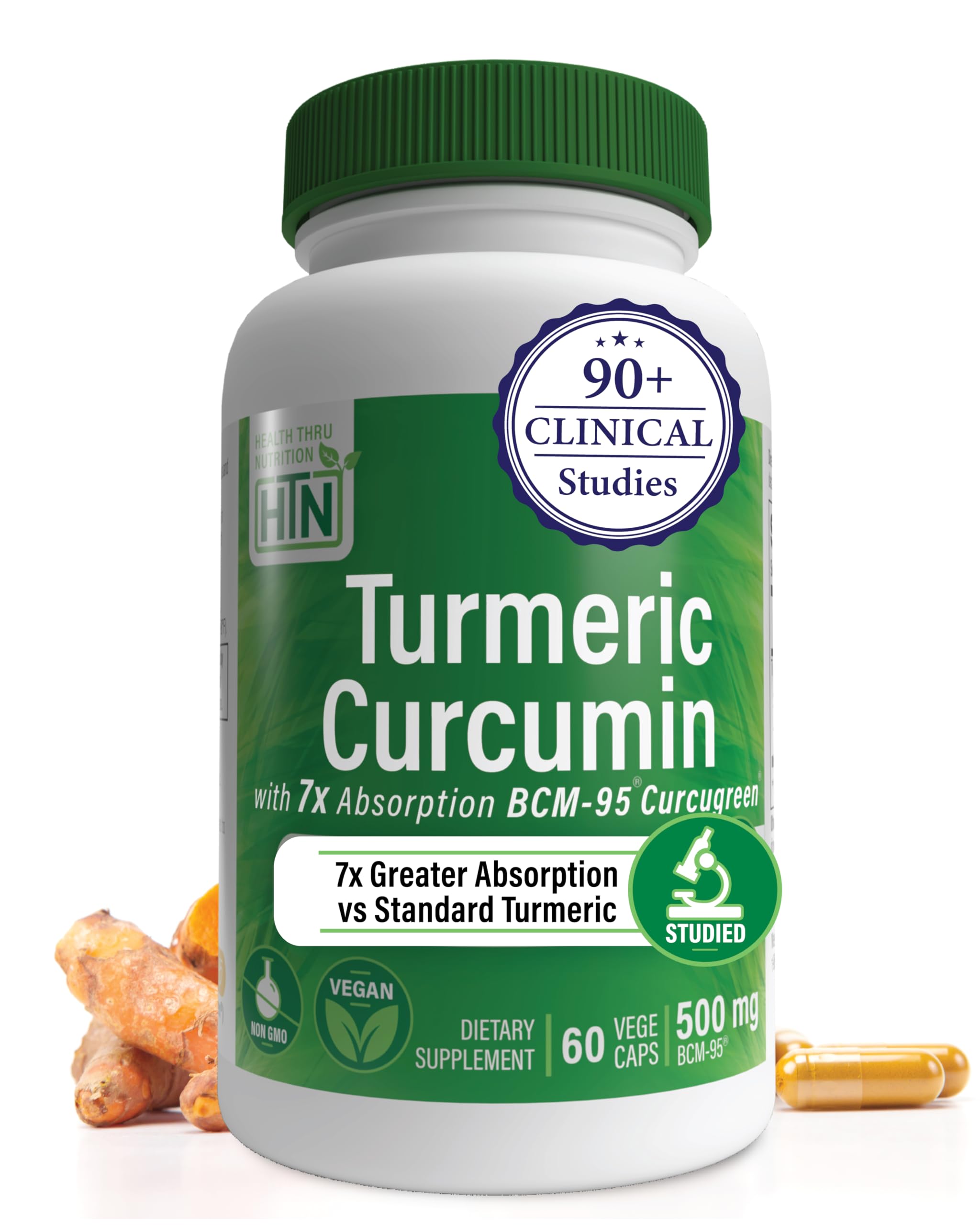 Health Thru Nutrition Turmeric Curcumin Supplement front view