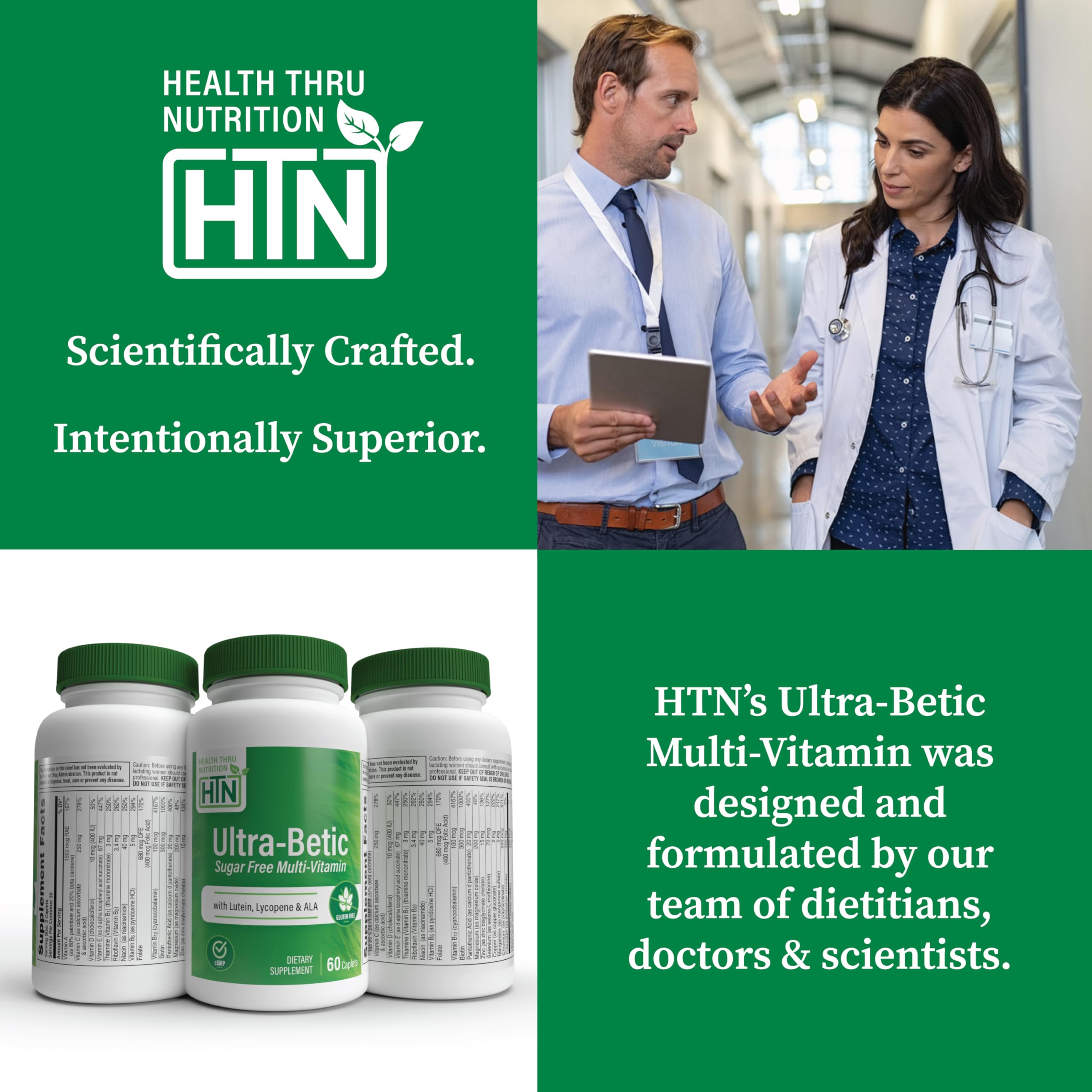 Health Thru Nutrition Ultra-Betic bottle with cap off