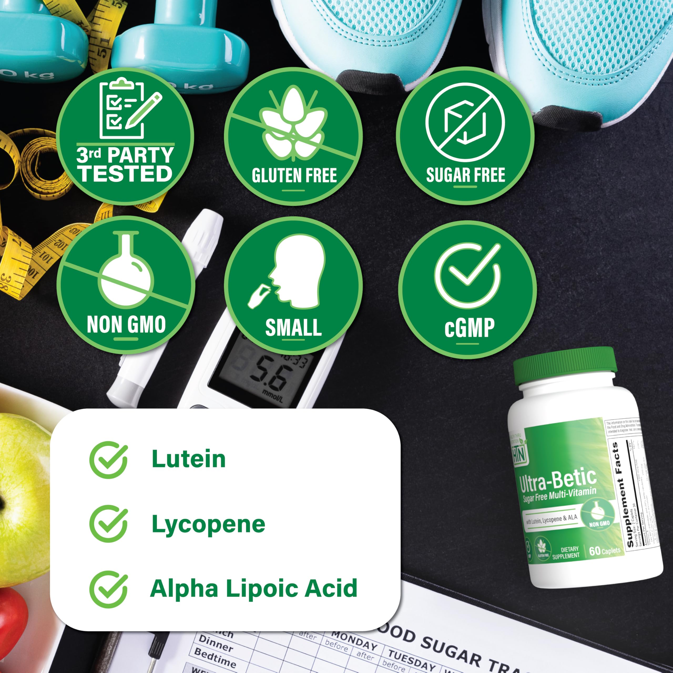 Health Thru Nutrition Ultra-Betic packaging side view