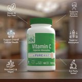 Health Thru Nutrition Vitamin C PureWay-C 500mg Capsules back view