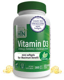Health Thru Nutrition Vitamin D3 5000IU softgel bottle front view