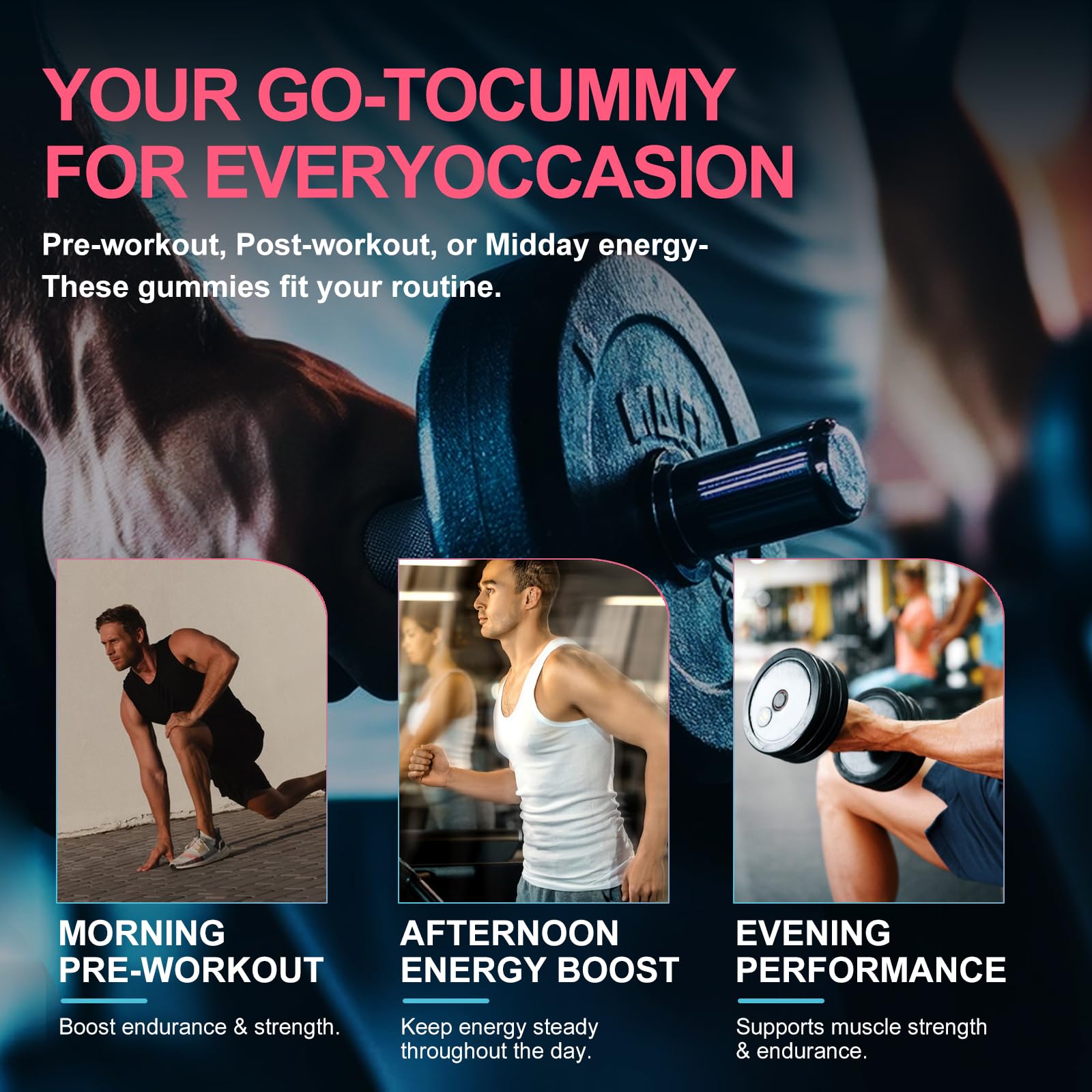 Health4All Creatine Monohydrate Gummies on a gym bench