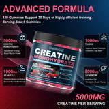 Health4All Creatine Monohydrate Gummies showing natural raspberry and blueberry flavors