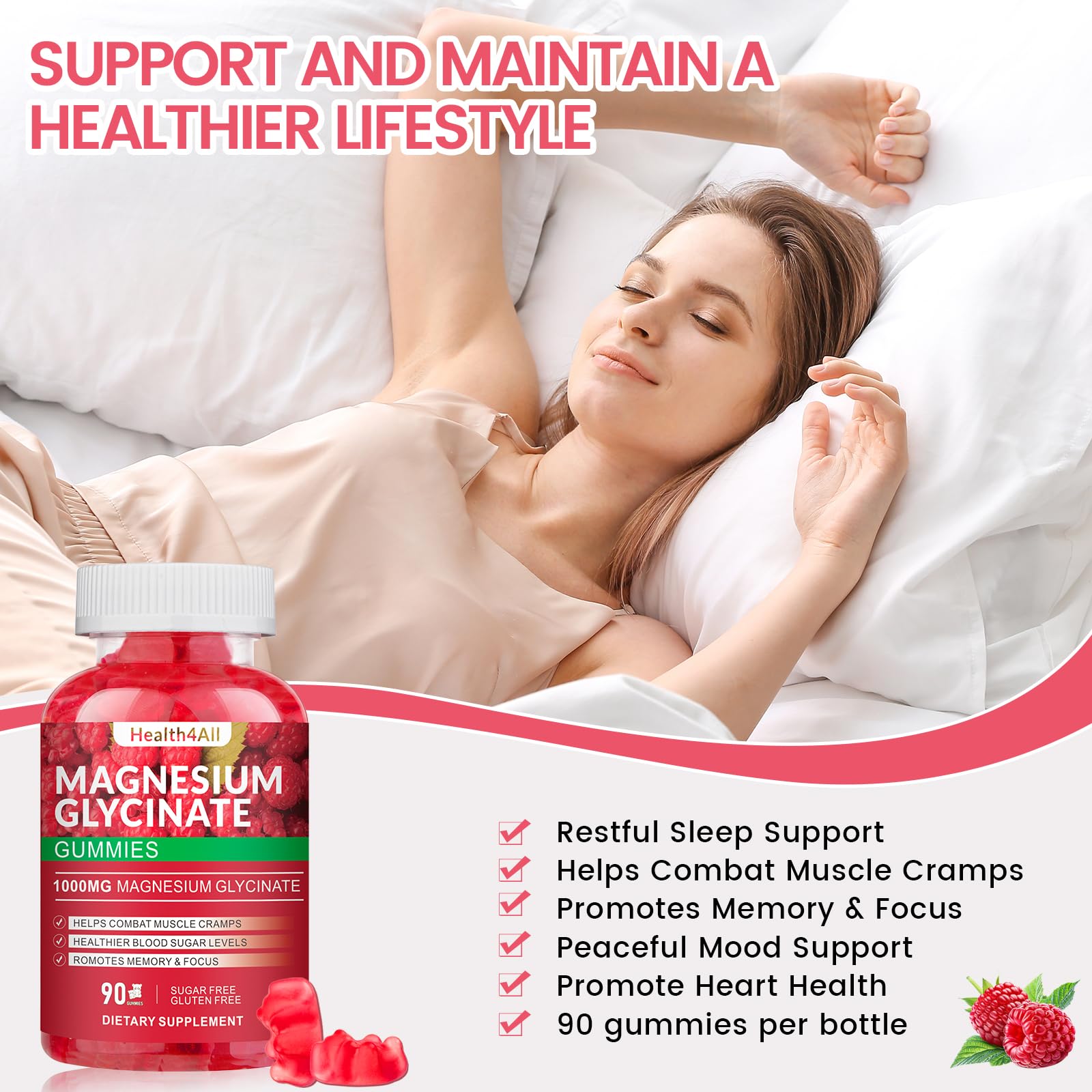 Health4All Magnesium Gummies 1000mg easy to chew