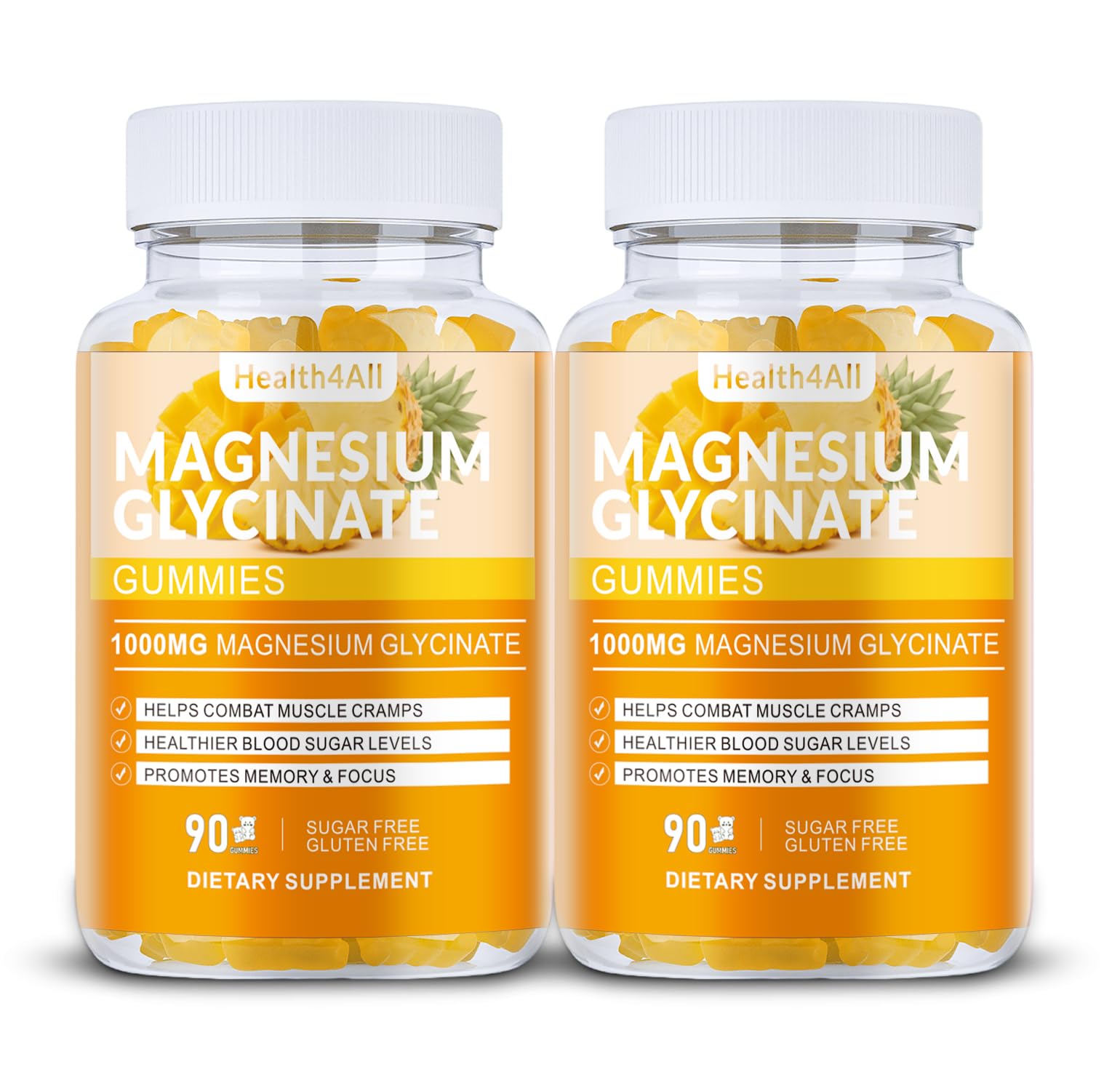 Health4All Magnesium Gummies 1000mg front view with packaging