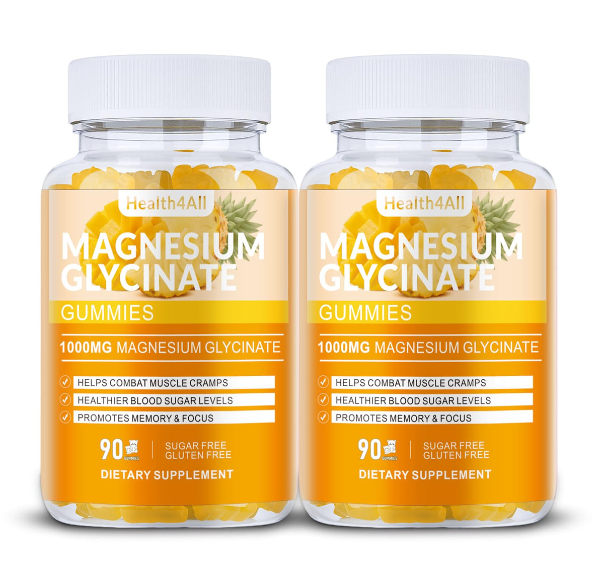 Health4All Magnesium Gummies 1000mg front view with packaging