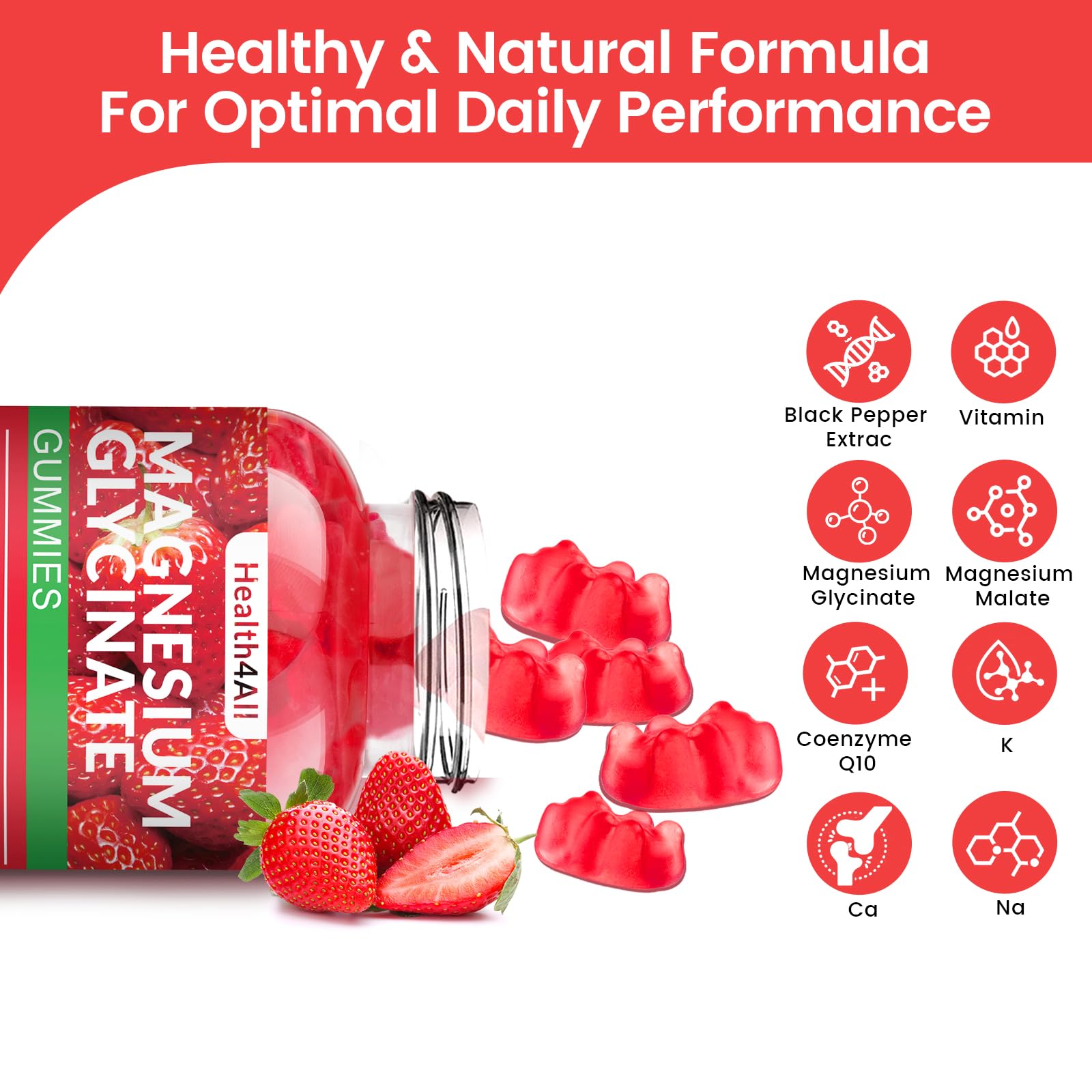 Health4All Magnesium Gummies showing soft texture