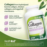 HealthA2Z Multi Collagen Supplement capsule close-up
