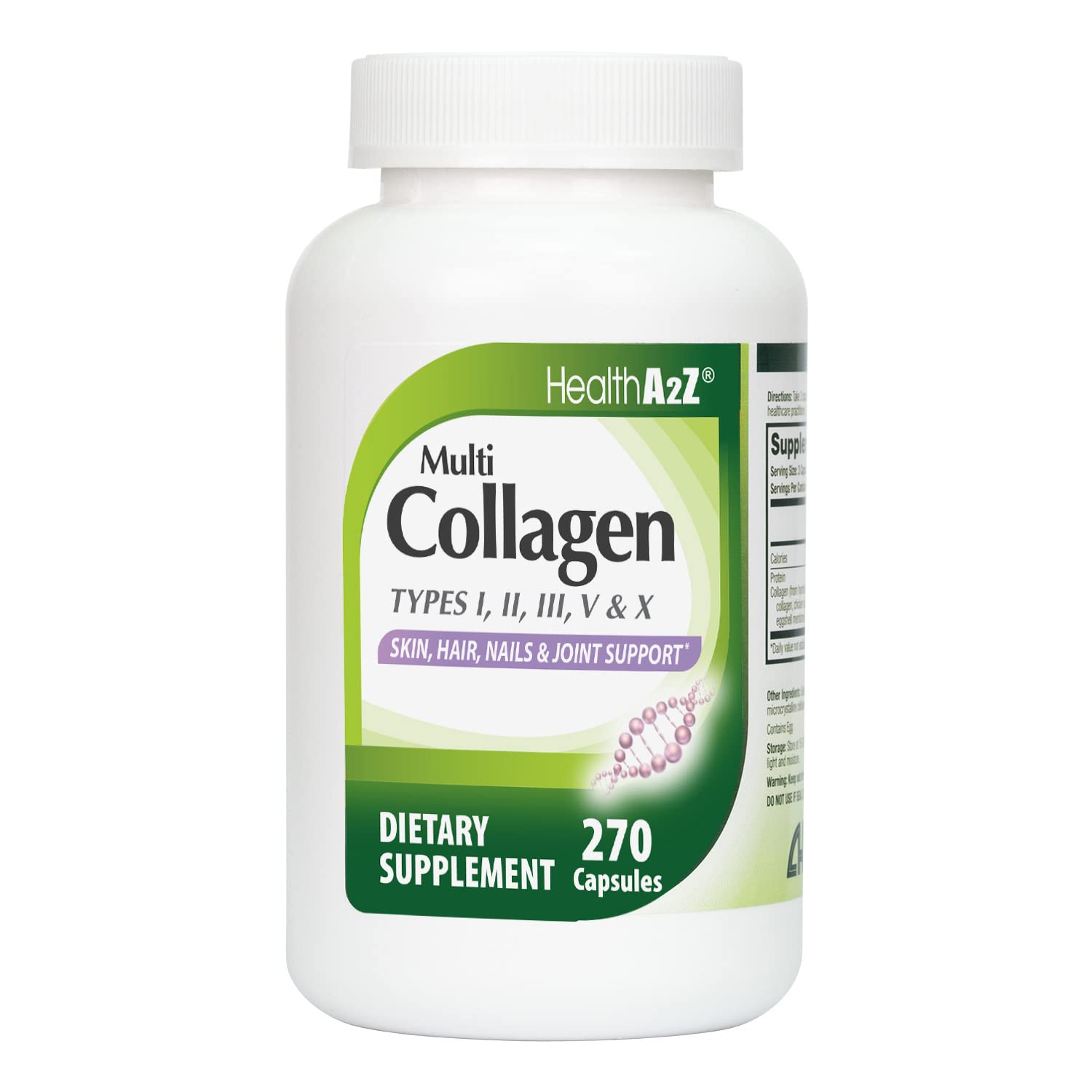 HealthA2Z Multi Collagen Supplement front view of packaging