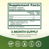 HealthA2Z Multi Collagen Supplement side view of packaging