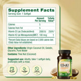 HealthA2Z Vitamin D3 & K2 softgels close-up