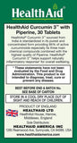 HealthAid Curcumin Complex 600mg capsule side view showing dosage
