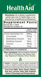 HealthAid Curcumin Complex 600mg capsules on a wooden surface