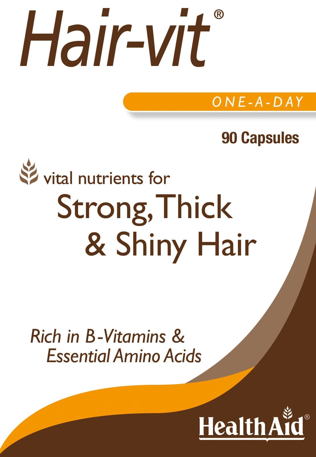 HealthAid Hair Support Capsules 100g side view