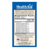 HealthAid Probiotic Capsules 30 count bottle with label