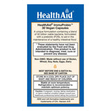 HealthAid Probiotic Capsules showing capsule size and shape