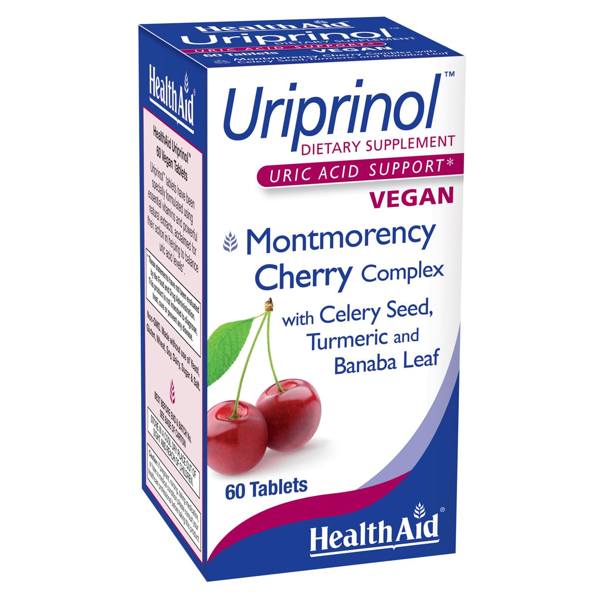 HealthAid Uriprinol Uric Acid Support Tablets front view