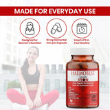 HealthBest Iron Supplement opened bottle with capsules