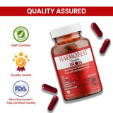HealthBest Iron Supplement side view showing capsule details
