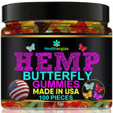 Healthergize Hemp Butterflies Gummies bottle front view