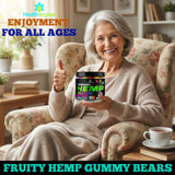 Healthergize Hemp Edibles Sleep Gummies packaging with 90 count label
