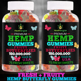 Healthergize Hemp Gummies beside a glass of water