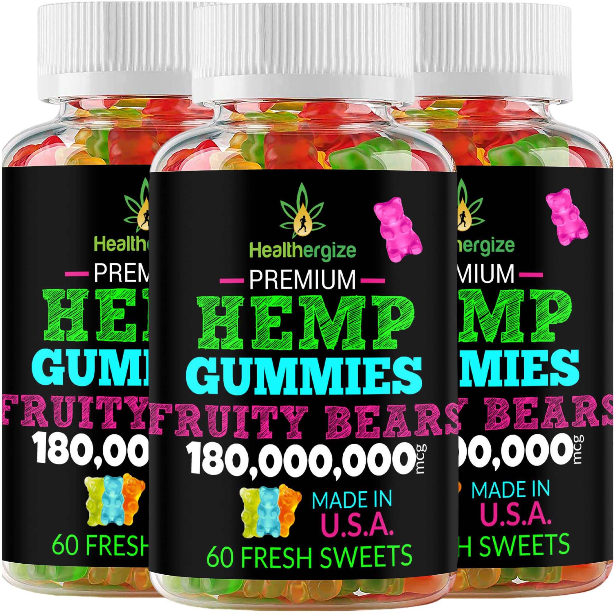 Healthergize Hemp Gummies for Sleep 3-Pack front view