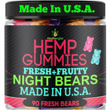 Healthergize Hemp Gummies for Sleep & Calm 90 count front view