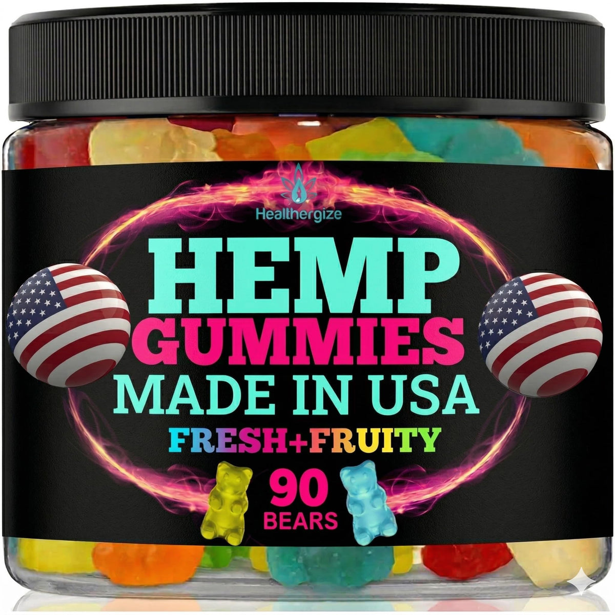Healthergize Hemp Gummies for Sleep & Calm front view