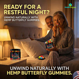 Healthergize Hemp Gummies for Sleep & Calm on a wooden table