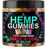 Healthergize Hemp Gummies for Sleep front view with fruity bears