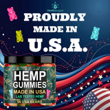 Healthergize Hemp Gummies for Sleep jar with gummies scattered