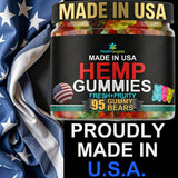 Healthergize Hemp Gummies packaging with nutritional information