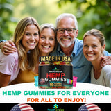 Healthergize Hemp Gummies with a background of a daily wellness setting
